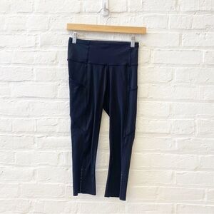 Lululemon || Fast & Free 7/8 Tight II 18" Black Nulux‎ Athletic Leggings 4